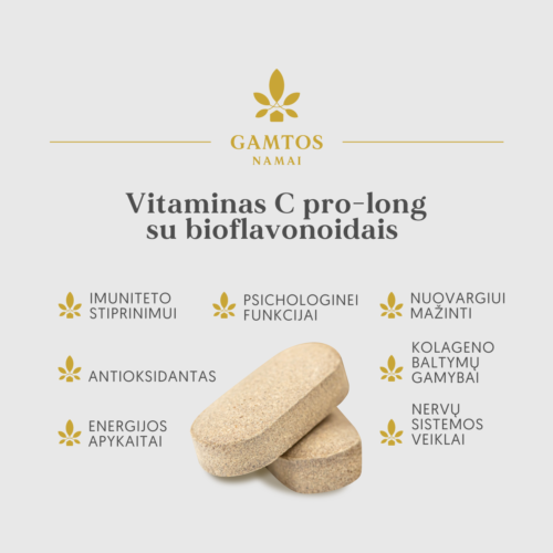 Vitaminas C pro-long su bioflavanoidais