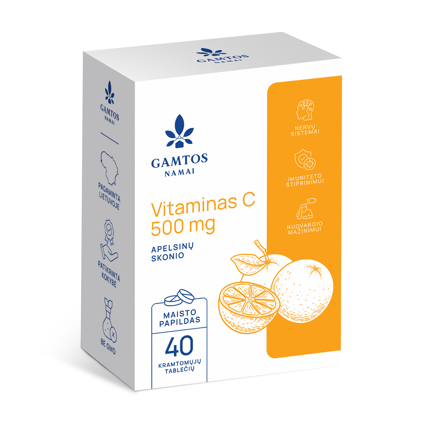 VITAMINAS C 500 KRAMTOMOS TABLETĖS N40