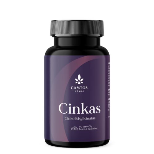 BIOLOGIŠKAI AKTYVUS CINKO BISGLICINATAS 25 mg N90