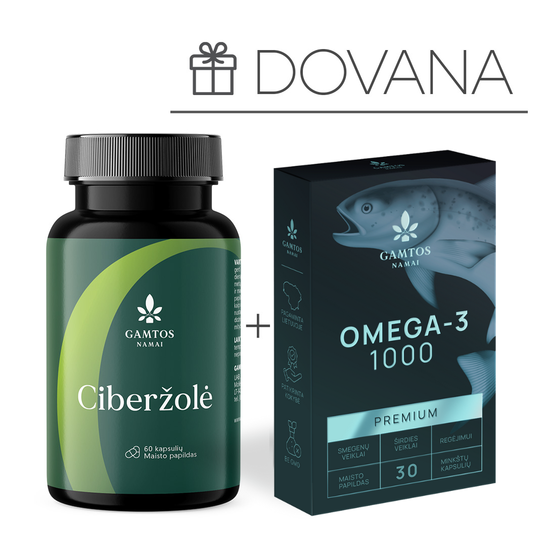 CIBERŽOLĖ+OMEGA-3 1000 PREMIUM N30