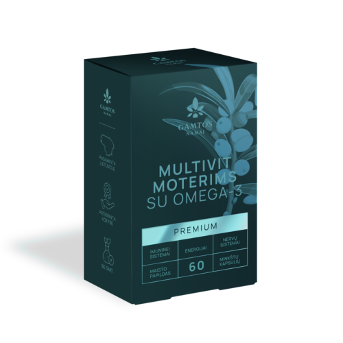 MULTIVITAMINAI MULTIVIT MOTERIMS SU OMEGA-3 PREMIUM N60