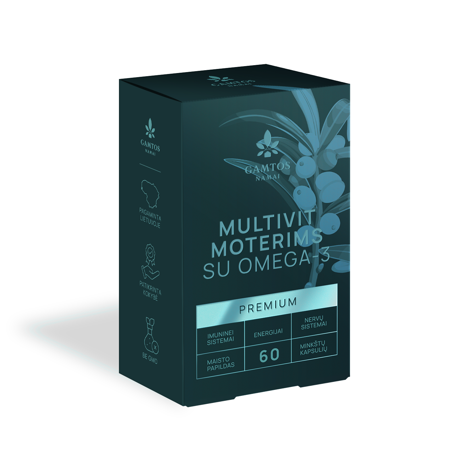 MULTIVITAMINAI MULTIVIT MOTERIMS SU OMEGA-3 PREMIUM N60