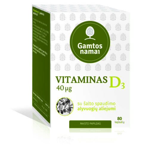 VITAMINAS D3 SU ALYVUOGIŲ ALIEJUMI 1600 TV N80