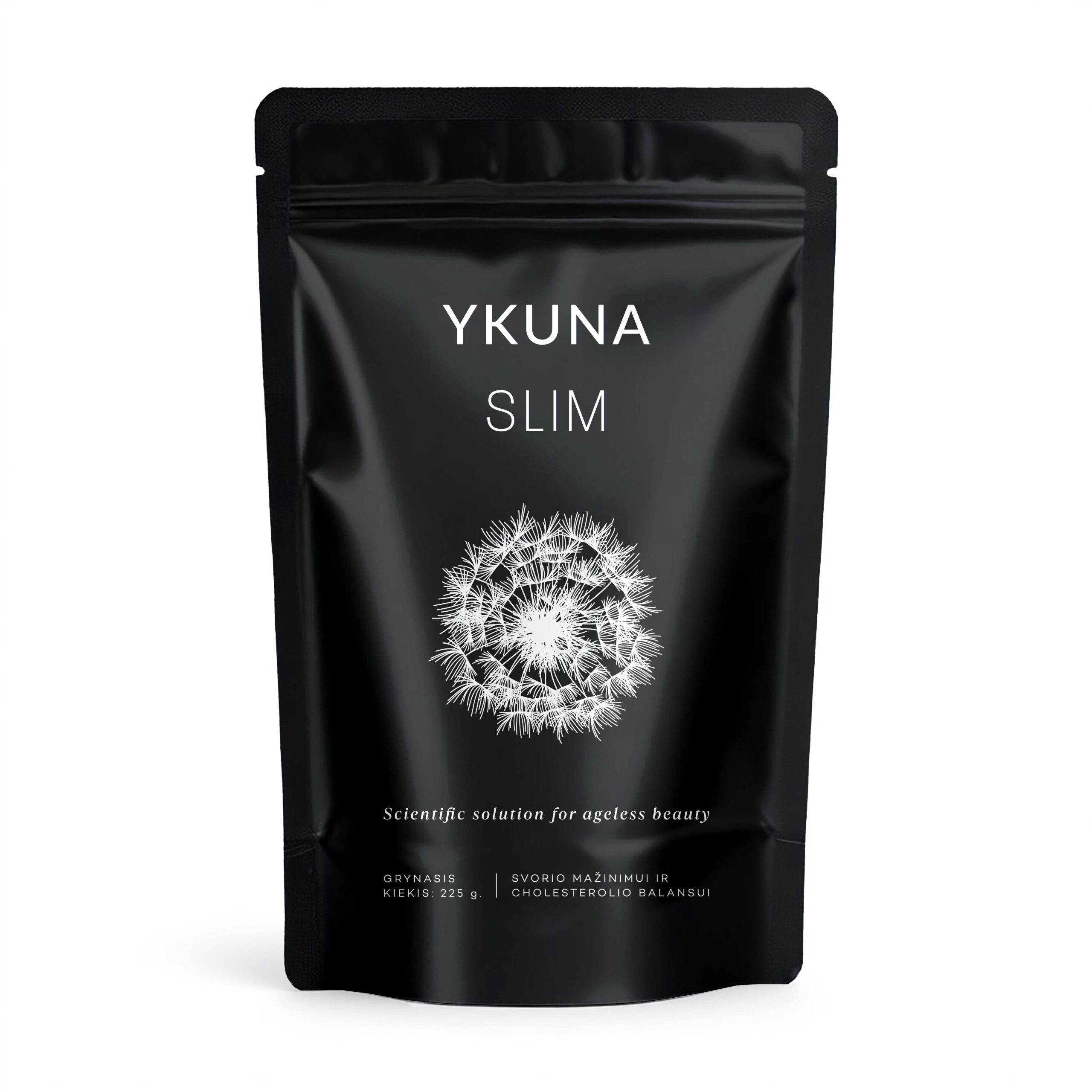 YKUNA SLIM – prabangus skaidulų kompleksas su probiotikais (225 g) mangų ir ananasų skonio