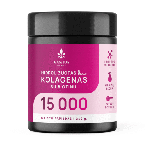 Hidrolizuotas kolagenas COLLinstant® 15 000 su biotinu, kriaušių skonio
