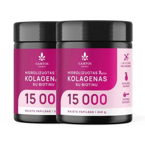 1+1 Hidrolizuotas kolagenas PEPTAN® 15 000 su biotinu – kriaušių skonio