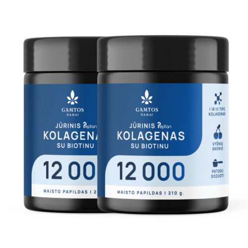 1+1 Jūrinis kolagenas PEPTAN® 12 000 su biotinu – vyšnių skonio